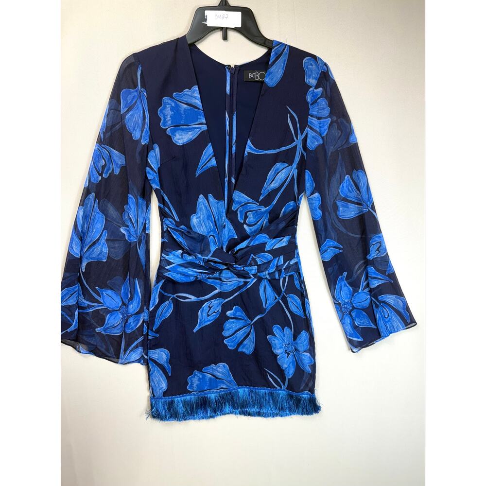 PatBO Nightflower blue Fringe Trim
Mini Dress size 2 - Picture 2 of 7